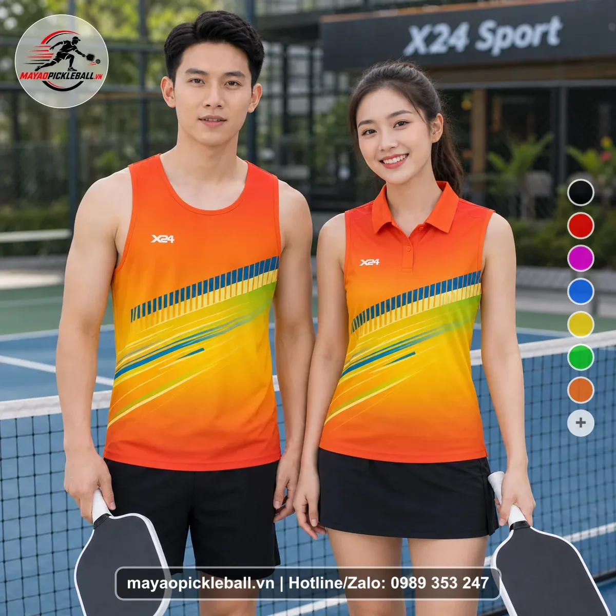 Bộ Quần Áo Pickleball PND-PB-132 Cam