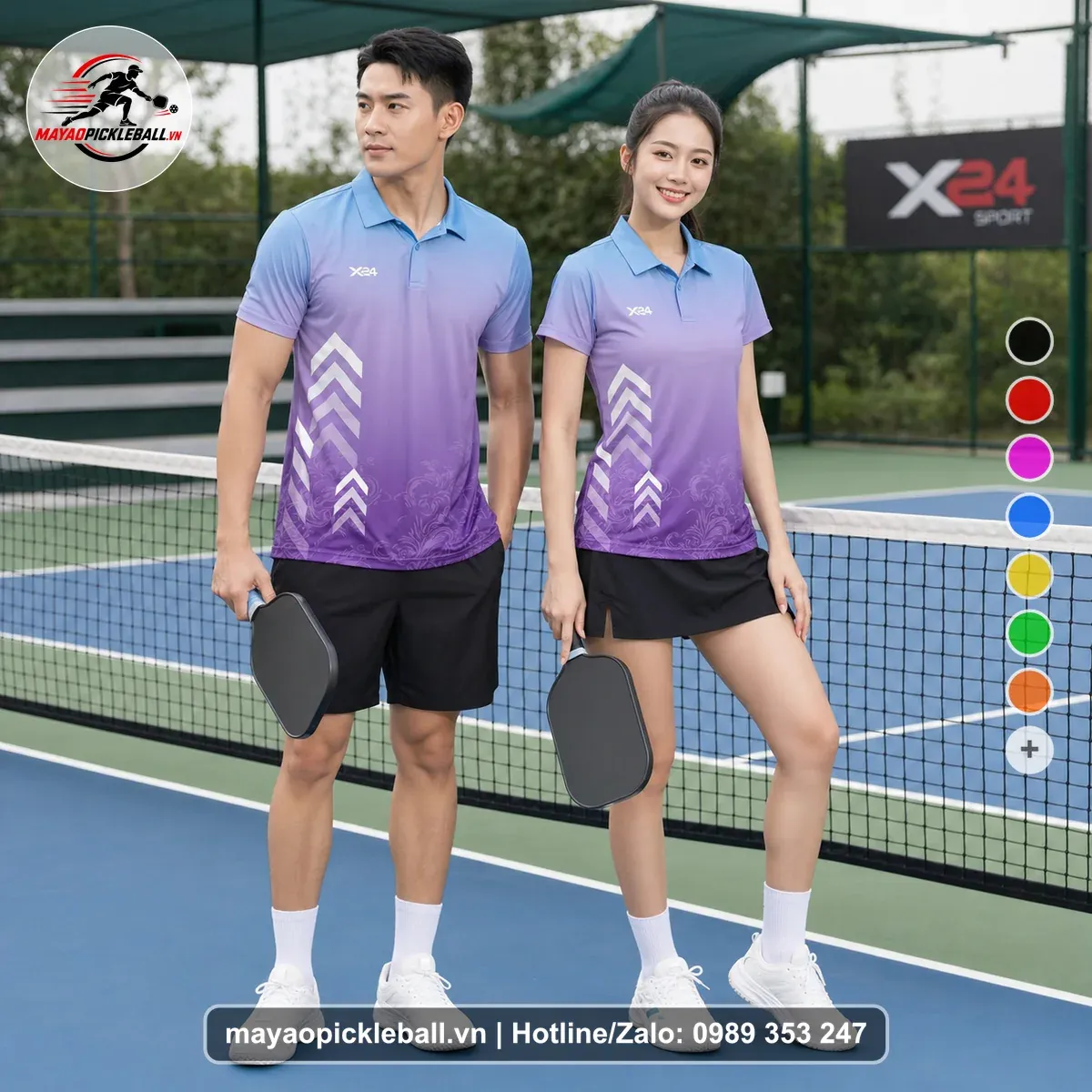 Bộ Quần Áo Pickleball PND-PB-142 Tím