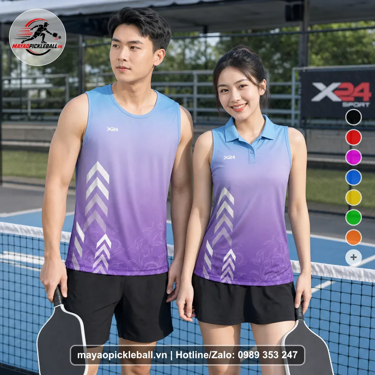 Bộ Quần Áo Pickleball PND-PB-142 Tím