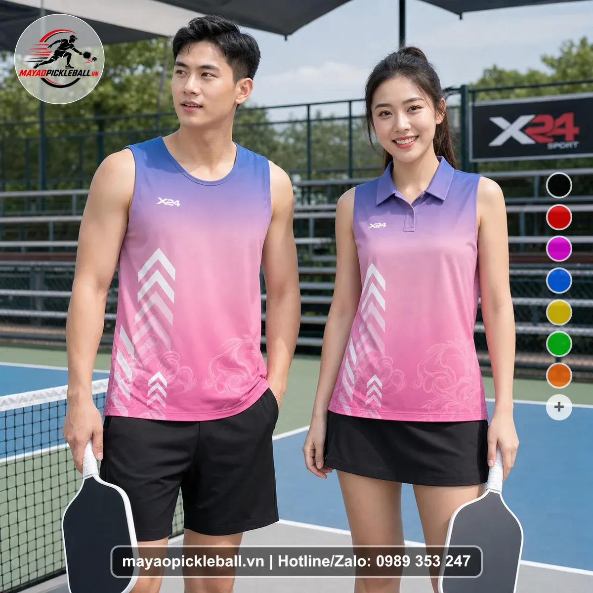 Bộ Quần Áo Pickleball PND-PB-143 Hồng