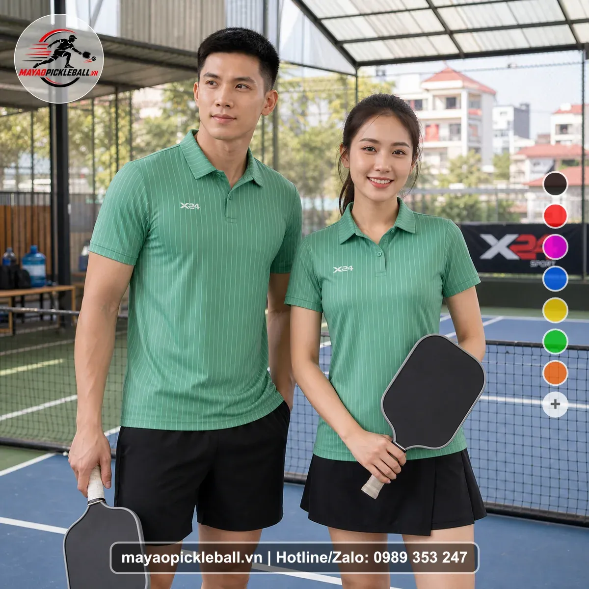 Bộ Quần Áo Pickleball PND-PB-145 Xanh Ngọc Xanh