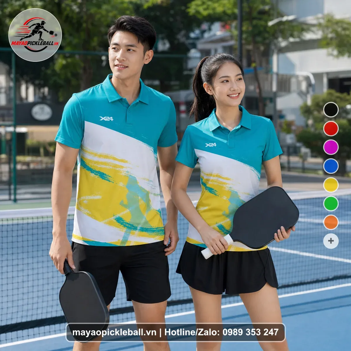 Bộ Quần Áo Pickleball PND-PB-153 Xanh Ngọc Xanh