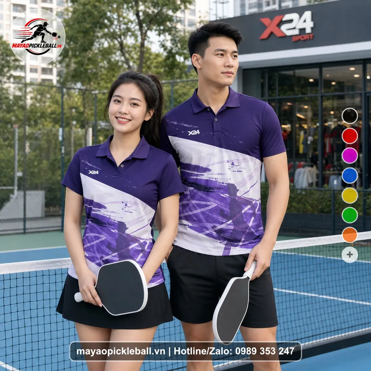 Bộ Quần Áo Pickleball PND-PB-154 Tím