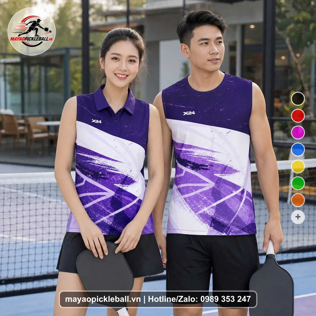 Bộ Quần Áo Pickleball PND-PB-154 Tím