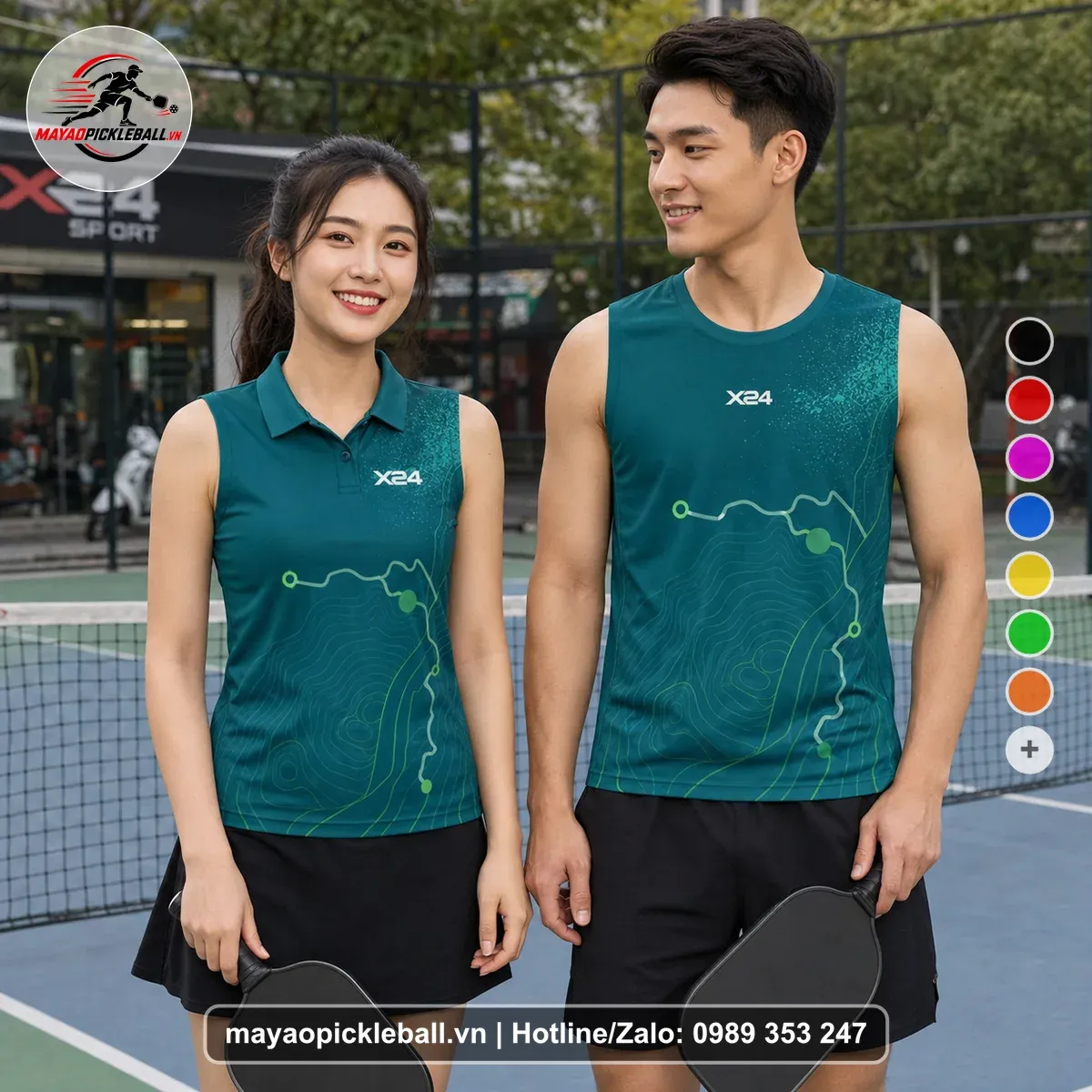 Bộ Quần Áo Pickleball PND-PB-156 Xanh