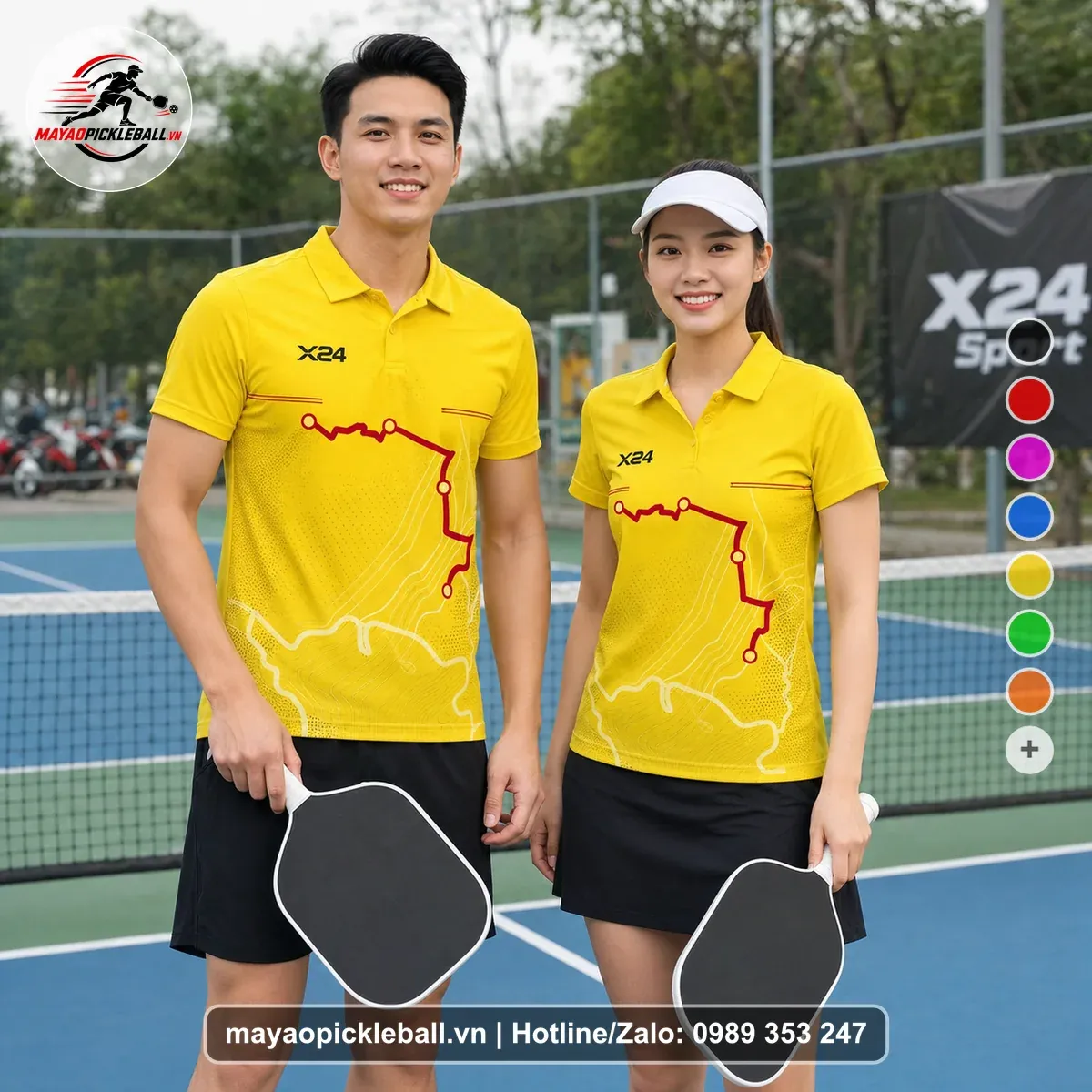 Bộ Quần Áo Pickleball PND-PB-157 Vàng