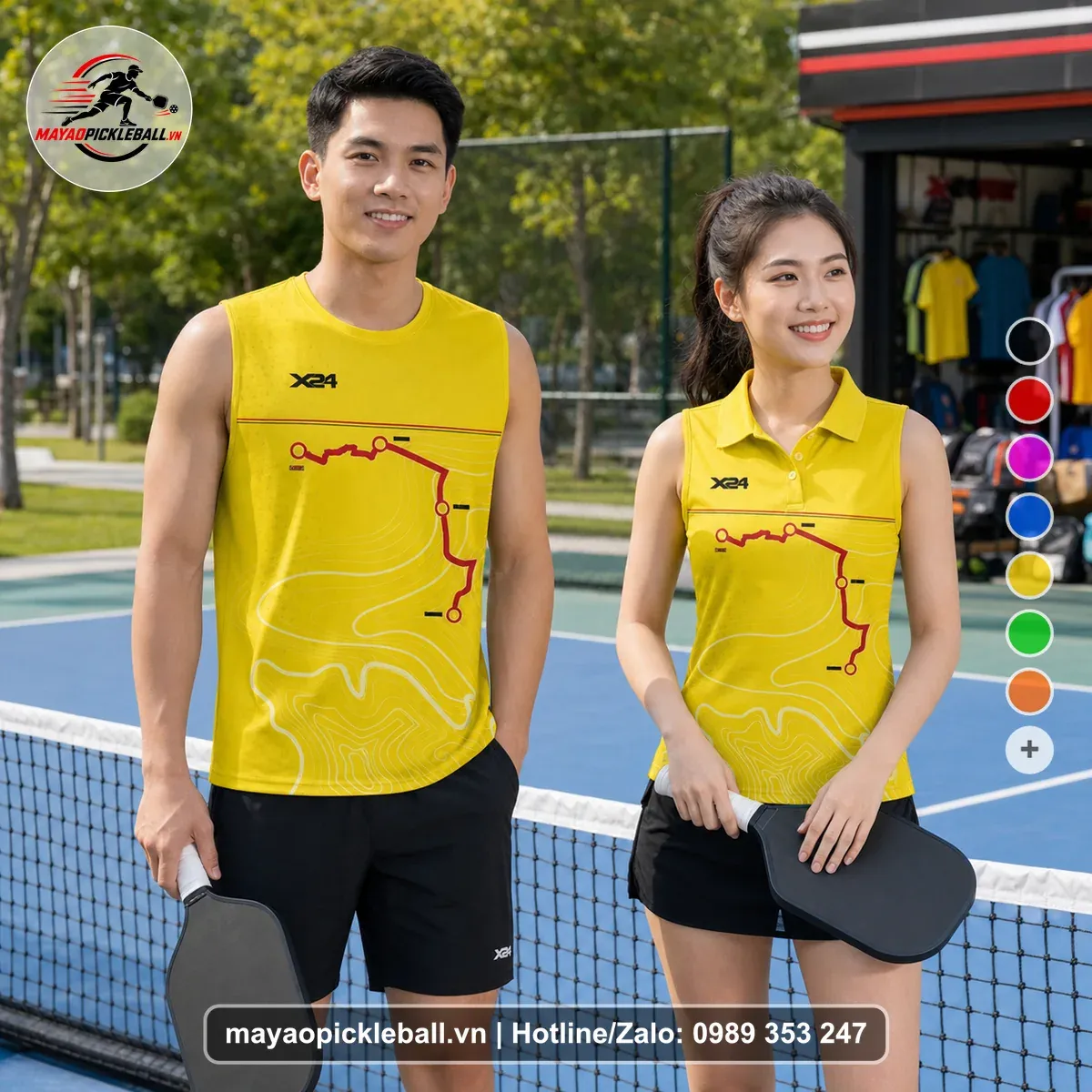 Bộ Quần Áo Pickleball PND-PB-157 Vàng