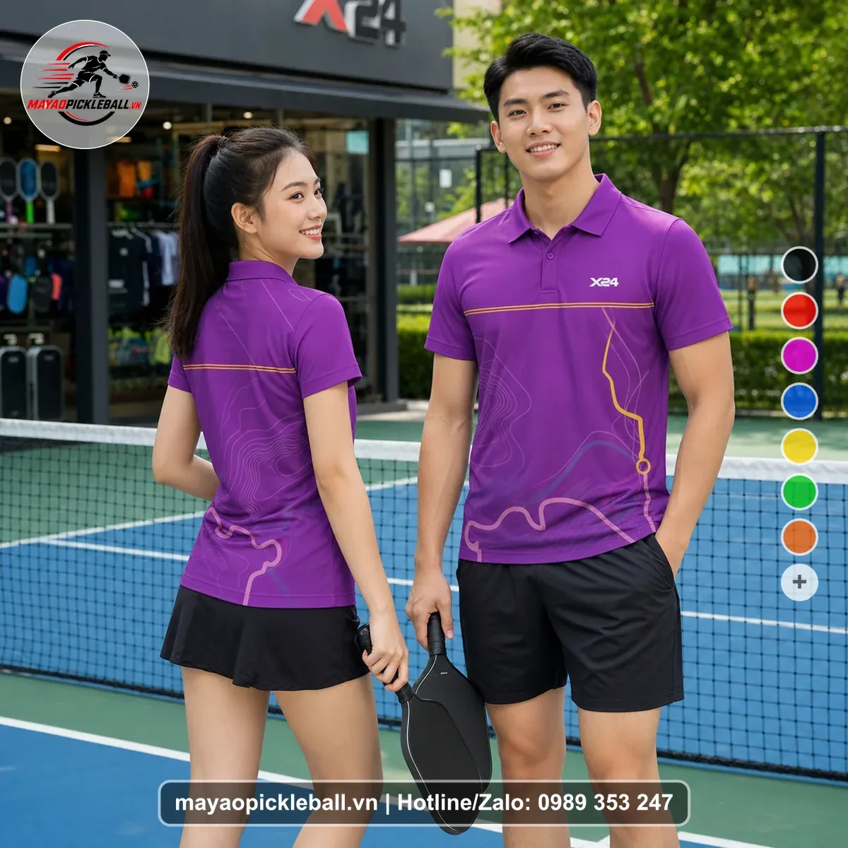 Bộ Quần Áo Pickleball PND-PB-159 Tím