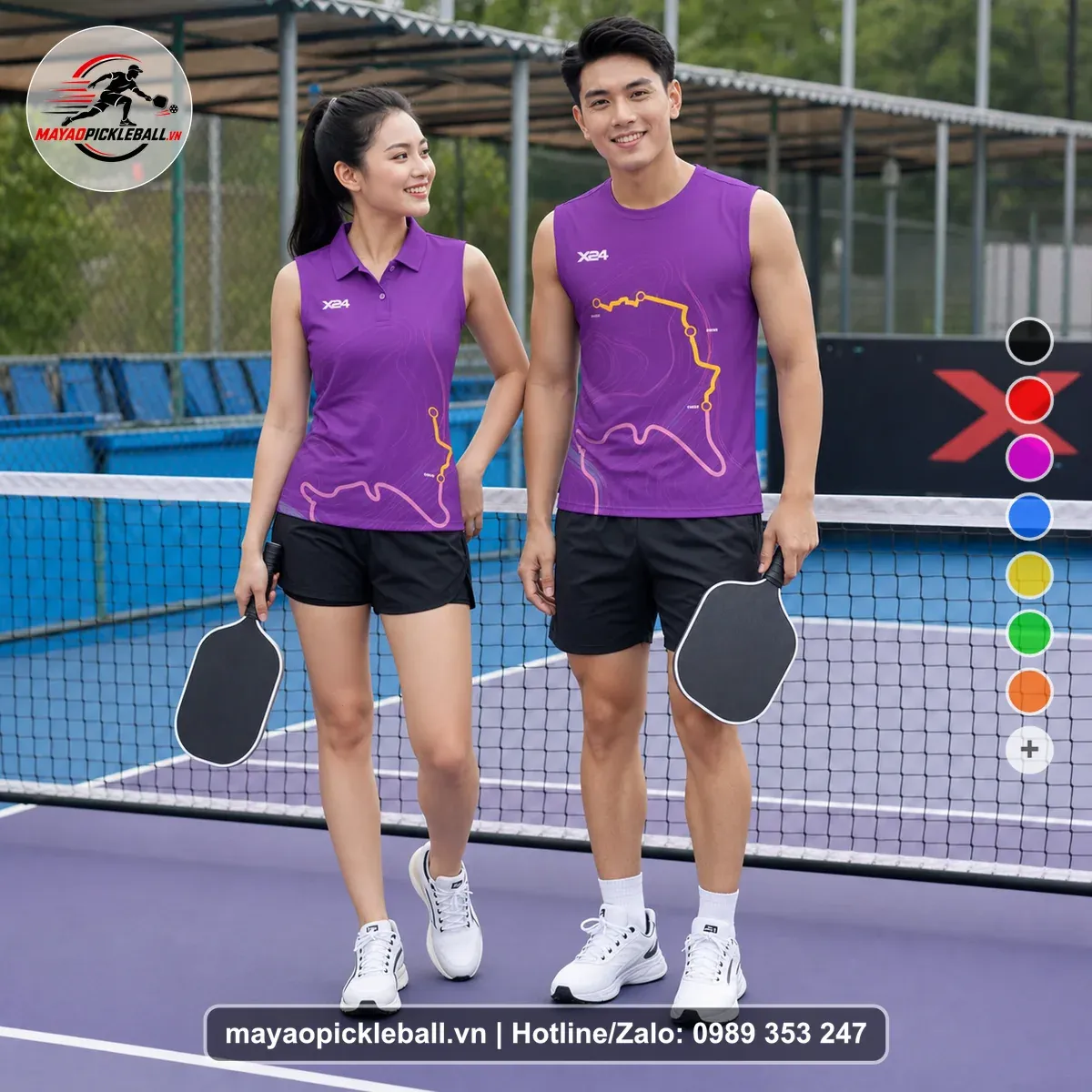 Bộ Quần Áo Pickleball PND-PB-159 Tím