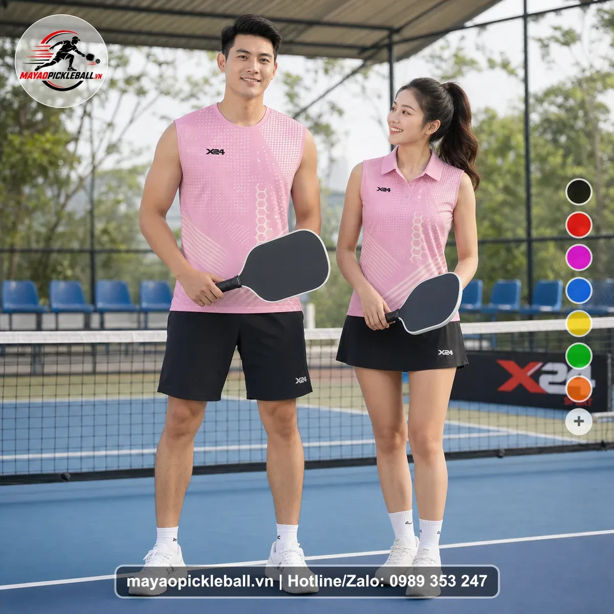 Bộ Quần Áo Pickleball PND-PB-163 Hồng
