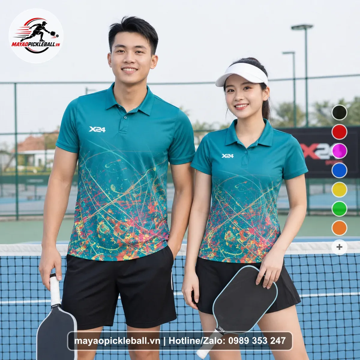 Bộ Quần Áo Pickleball PND-PB-164 Xanh Ngọc Xanh