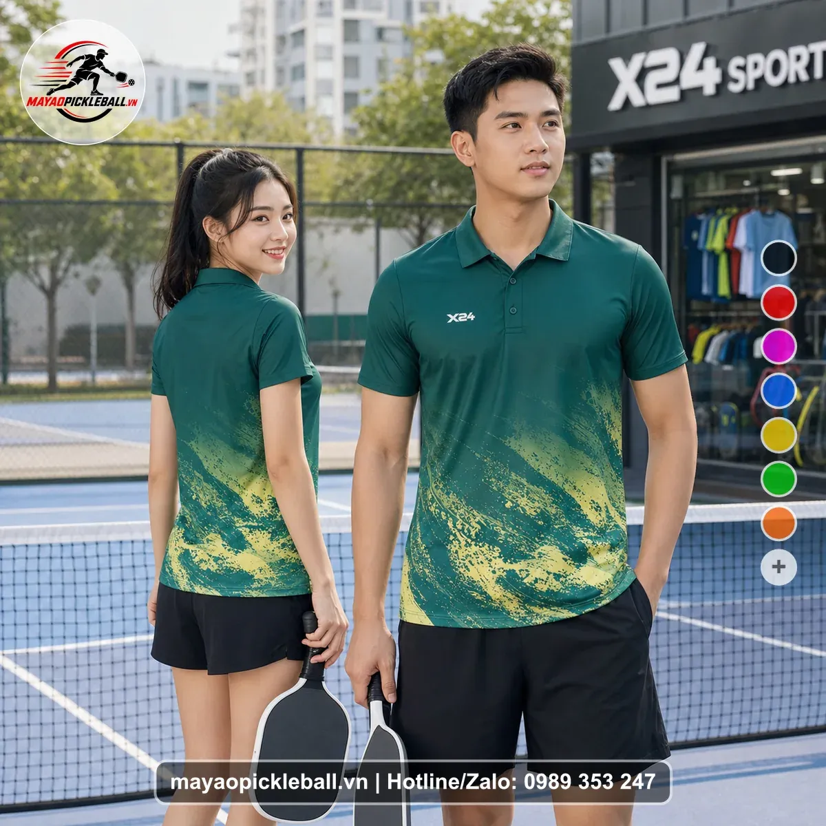 Bộ Quần Áo Pickleball PND-PB-168 Xanh