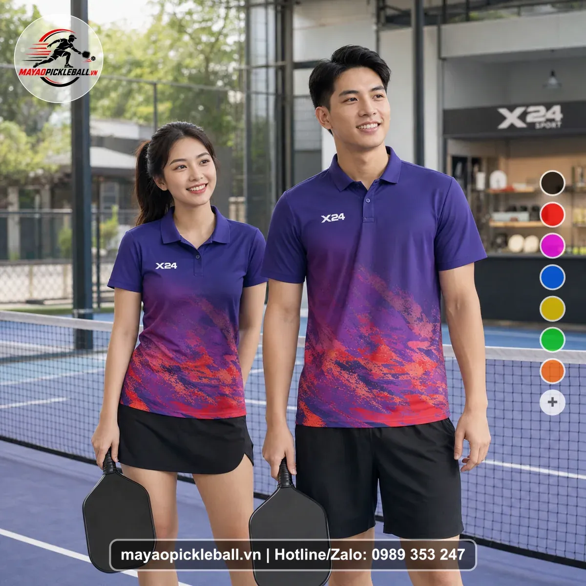 Bộ Quần Áo Pickleball PND-PB-170 Tím