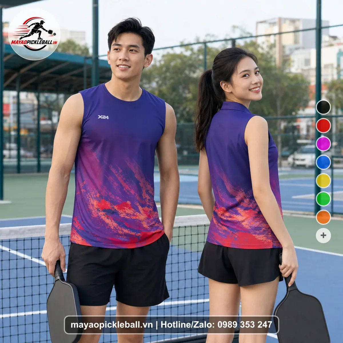 Bộ Quần Áo Pickleball PND-PB-170 Tím