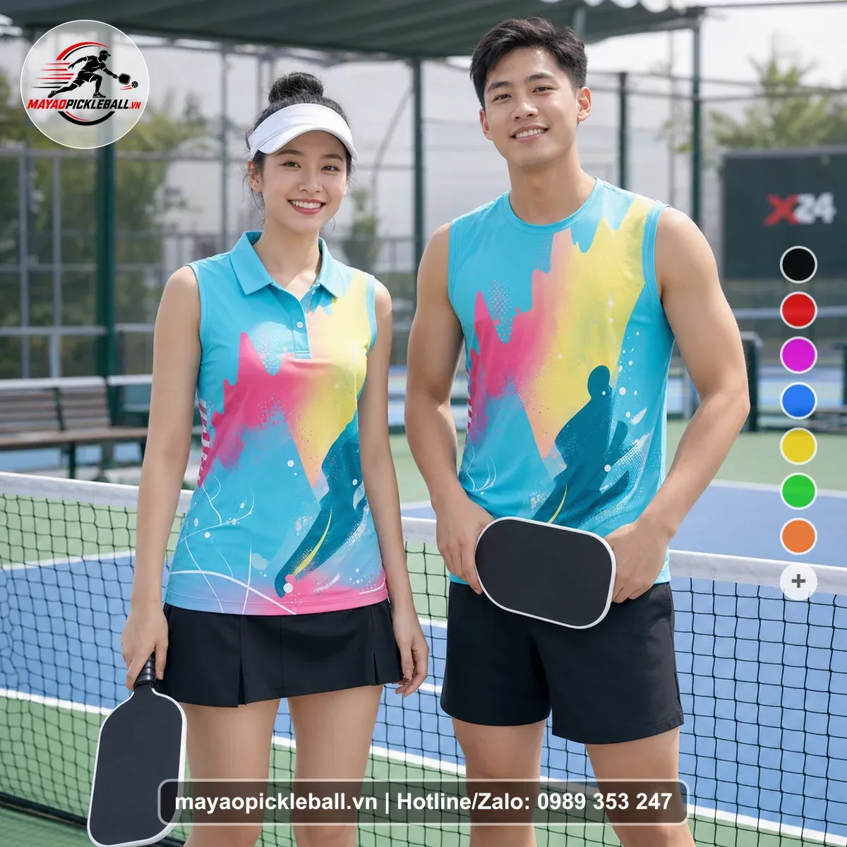 Bộ Quần Áo Pickleball PND-PB-172 Xanh Ngọc Xanh
