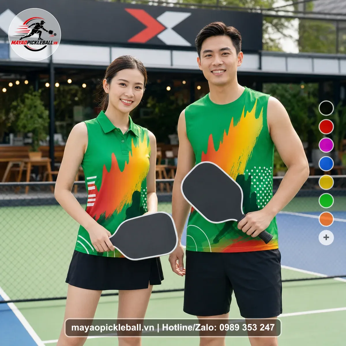 Bộ Quần Áo Pickleball PND-PB-173 Xanh