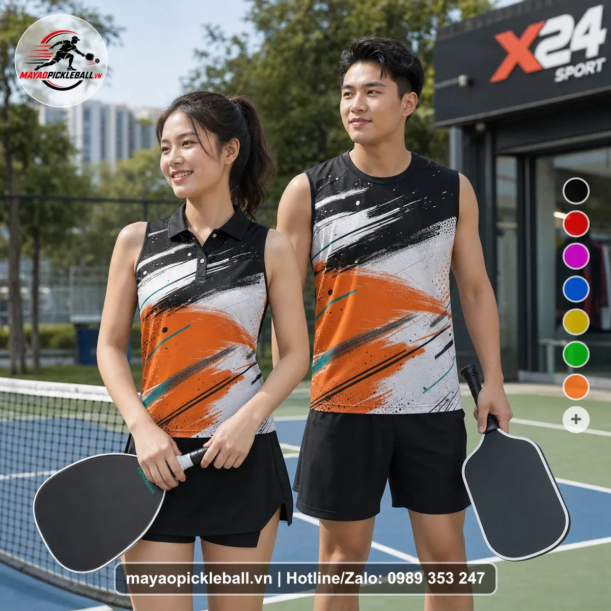 Bộ Quần Áo Pickleball PND-PB-176 Đen