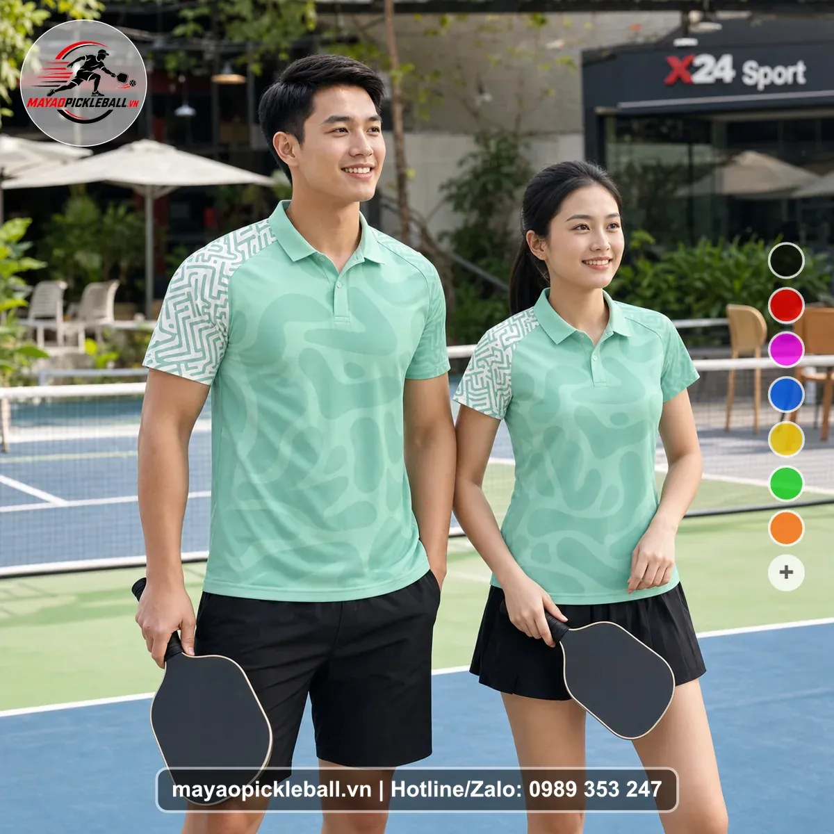 Bộ Quần Áo Pickleball PND-PB-178 Xanh Ngọc Xanh