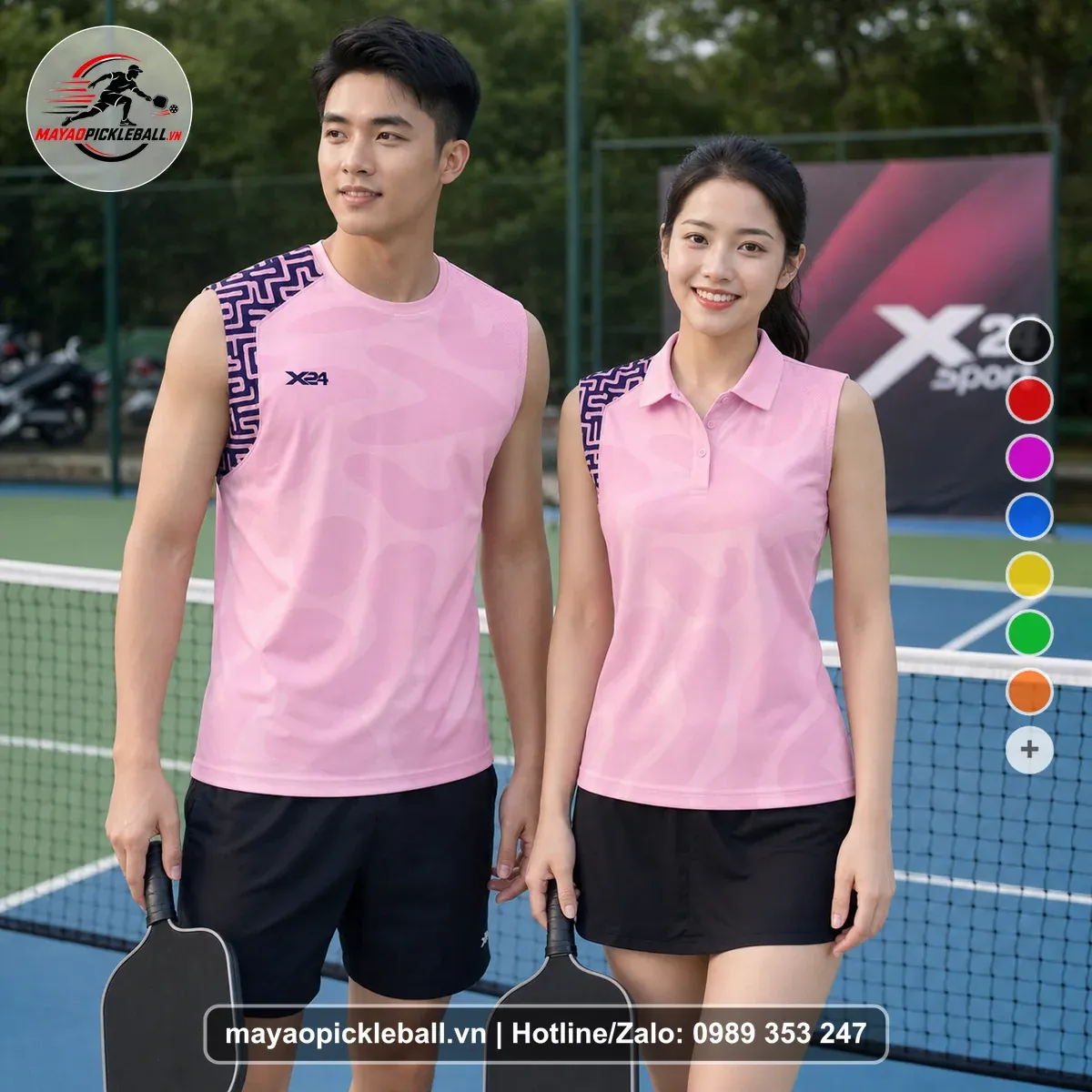 Bộ Quần Áo Pickleball PND-PB-180 Hồng