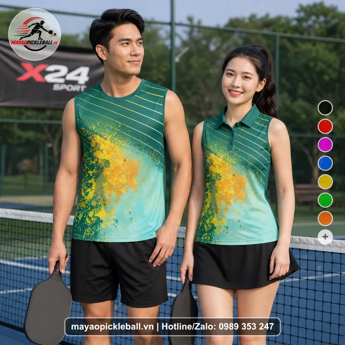 Bộ Quần Áo Pickleball PND-PB-183 Xanh