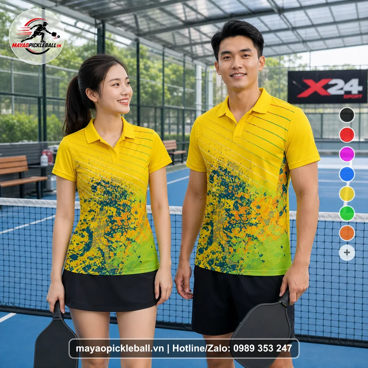 Bộ Quần Áo Pickleball PND-PB-184 Vàng