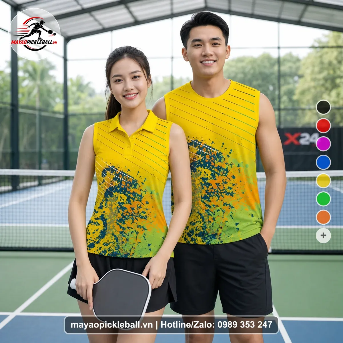 Bộ Quần Áo Pickleball PND-PB-184 Vàng