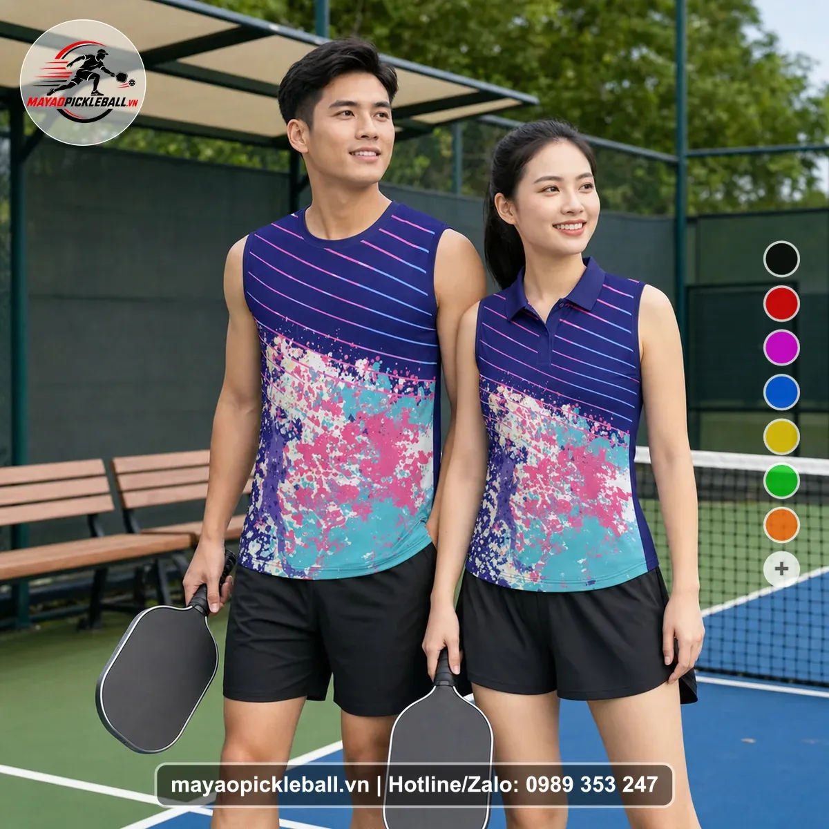 Bộ Quần Áo Pickleball PND-PB-185 Tím