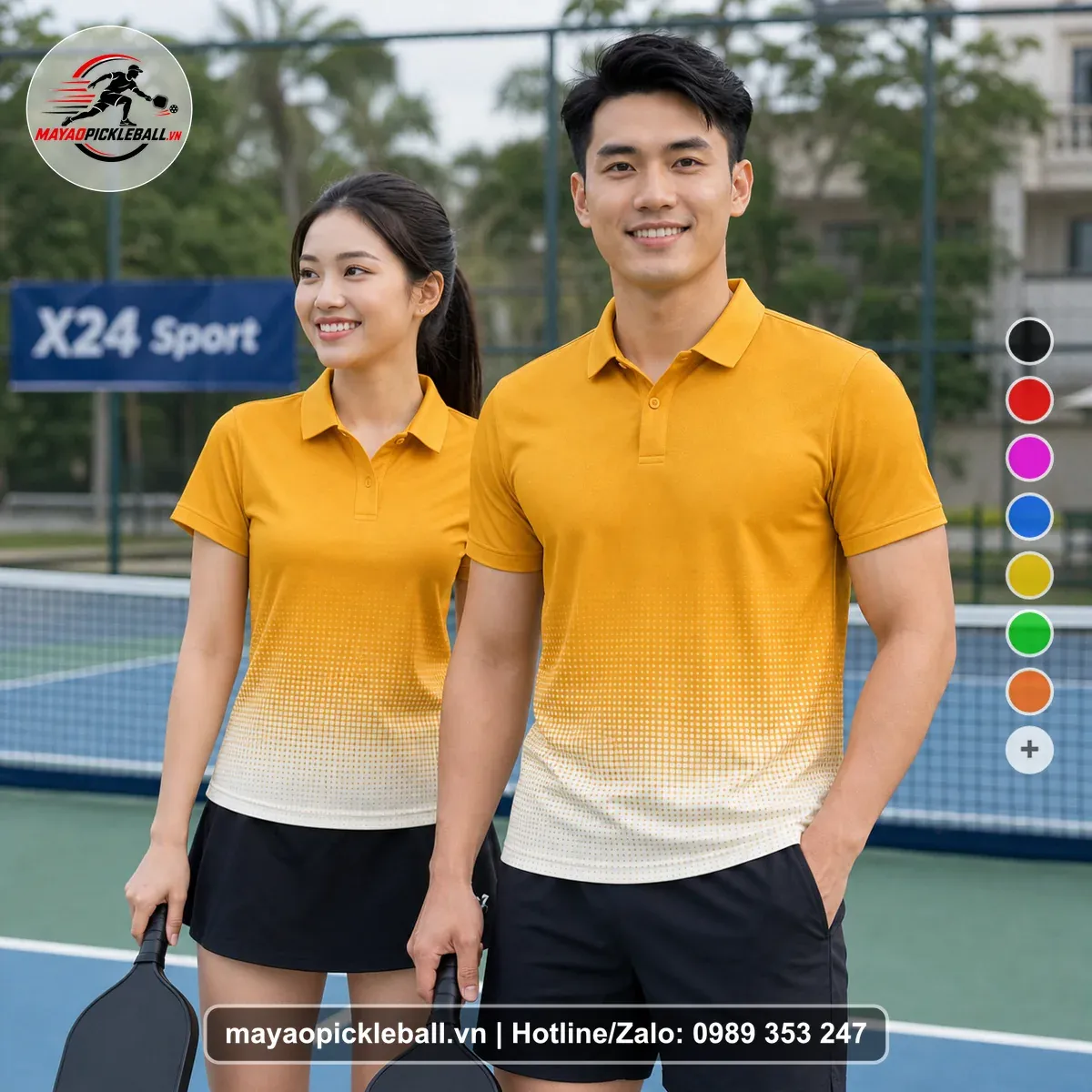 Bộ Quần Áo Pickleball PND-PB-186 Vàng