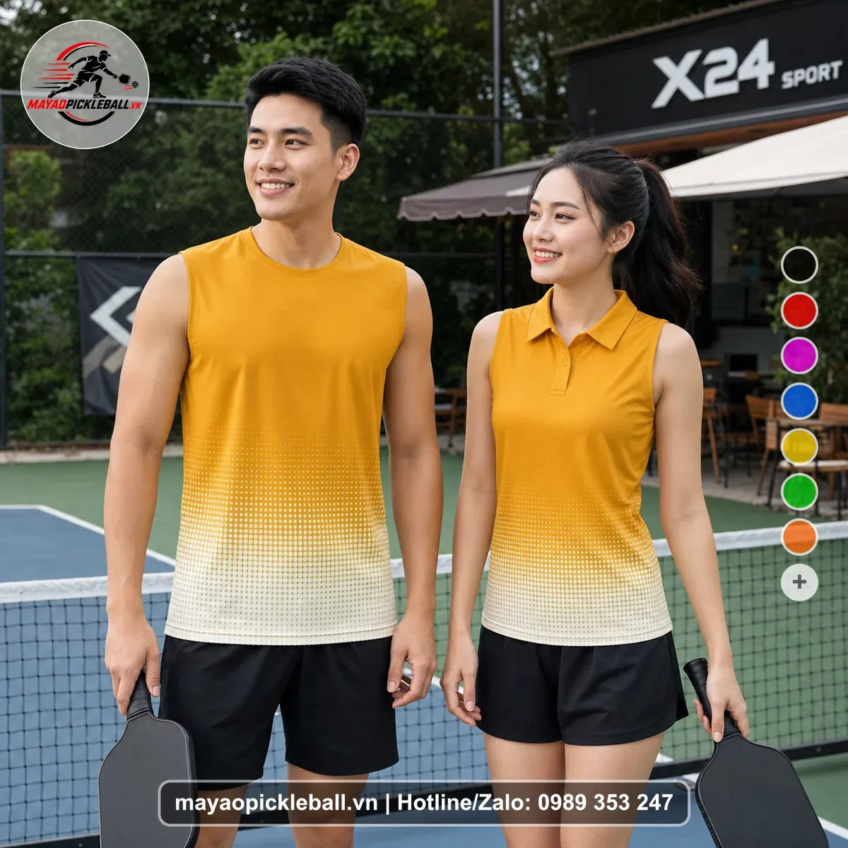 Bộ Quần Áo Pickleball PND-PB-186 Vàng