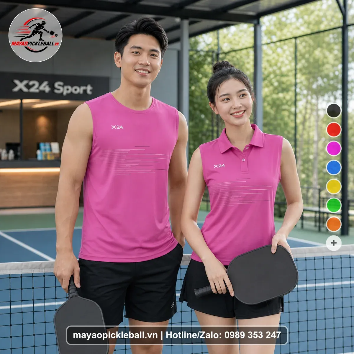 Bộ Quần Áo Pickleball PND-PB-191 Hồng