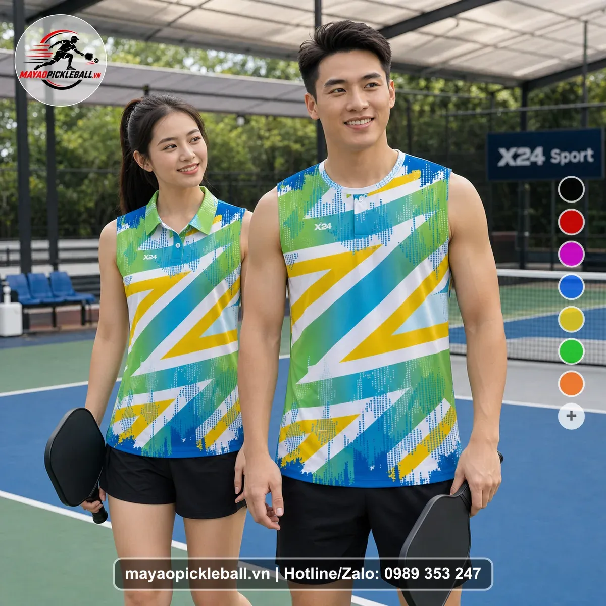 Bộ Quần Áo Pickleball PND-PB-196 Xanh