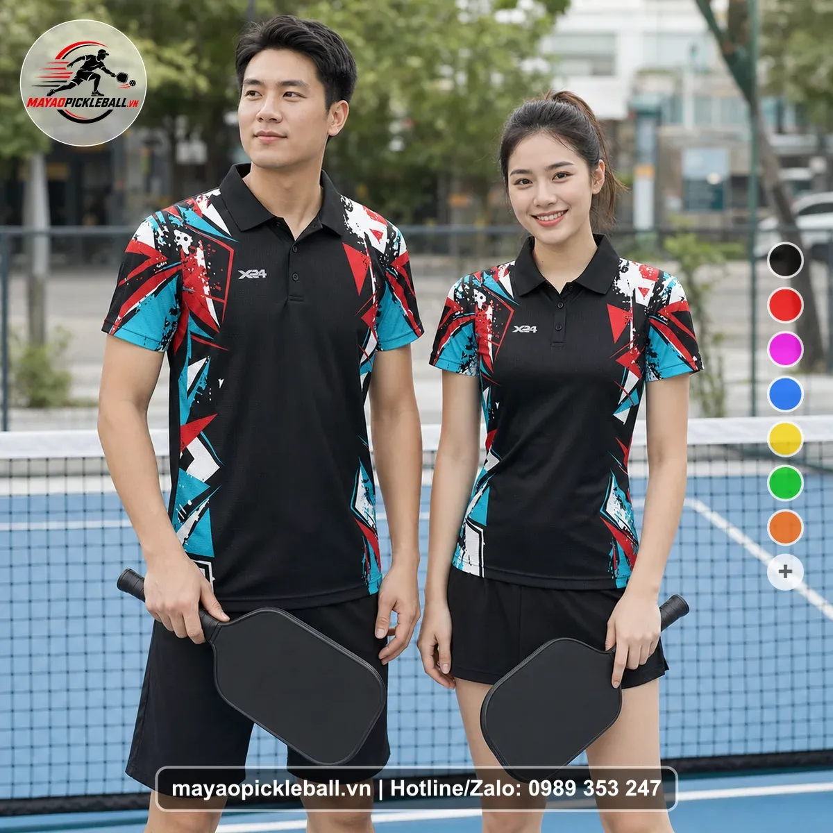 Bộ Quần Áo Pickleball PND-PB-202 Đen