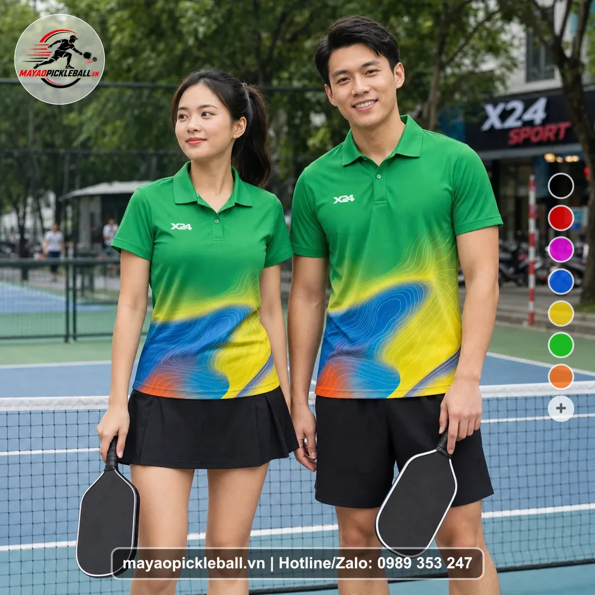 Bộ Quần Áo Pickleball PND-PB-203 Xanh