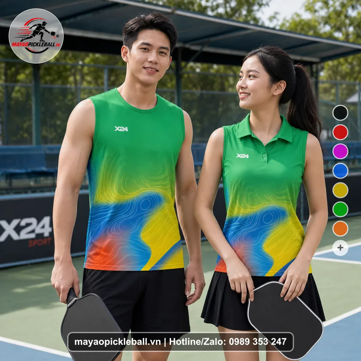 Bộ Quần Áo Pickleball PND-PB-203 Xanh