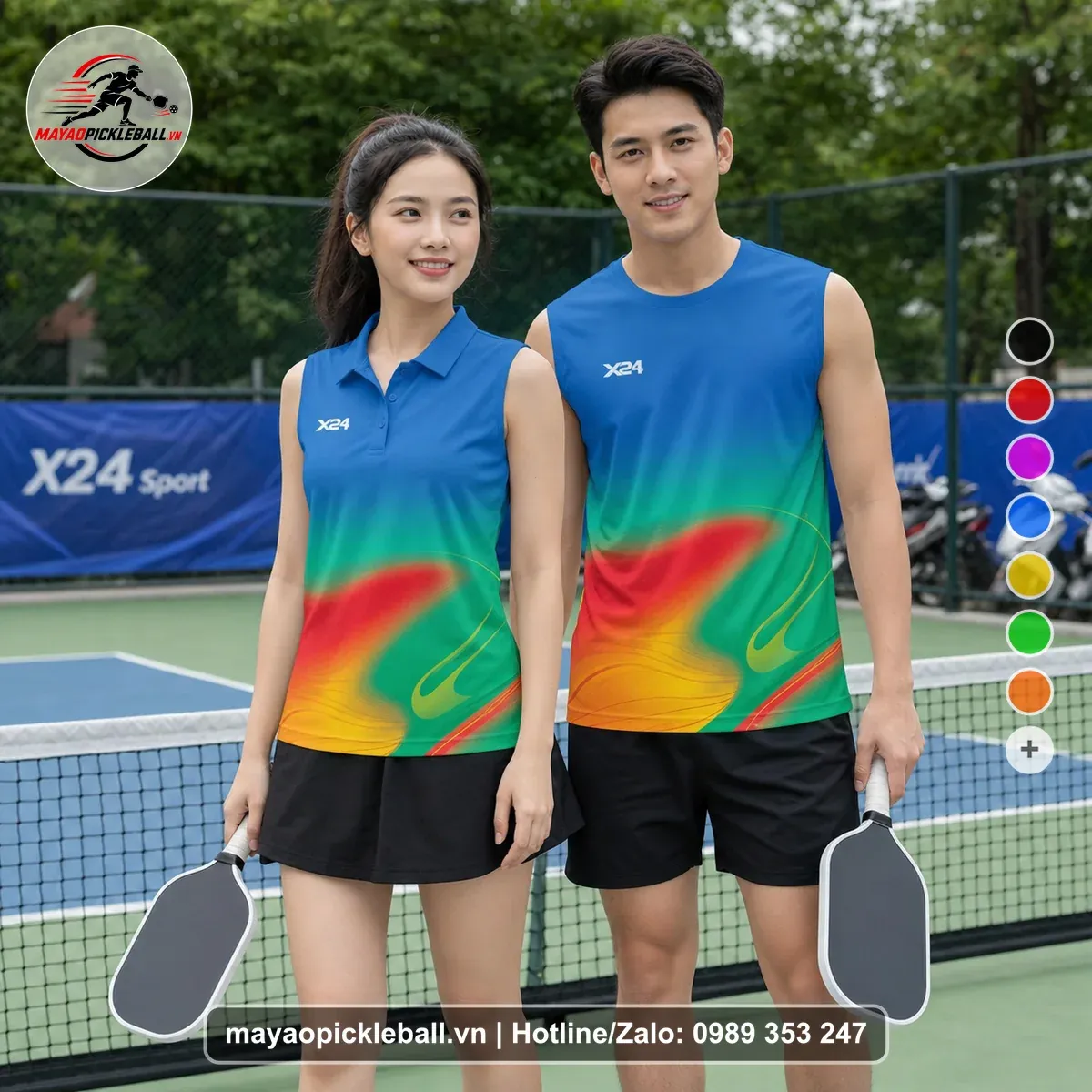 Bộ Quần Áo Pickleball PND-PB-204 Xanh