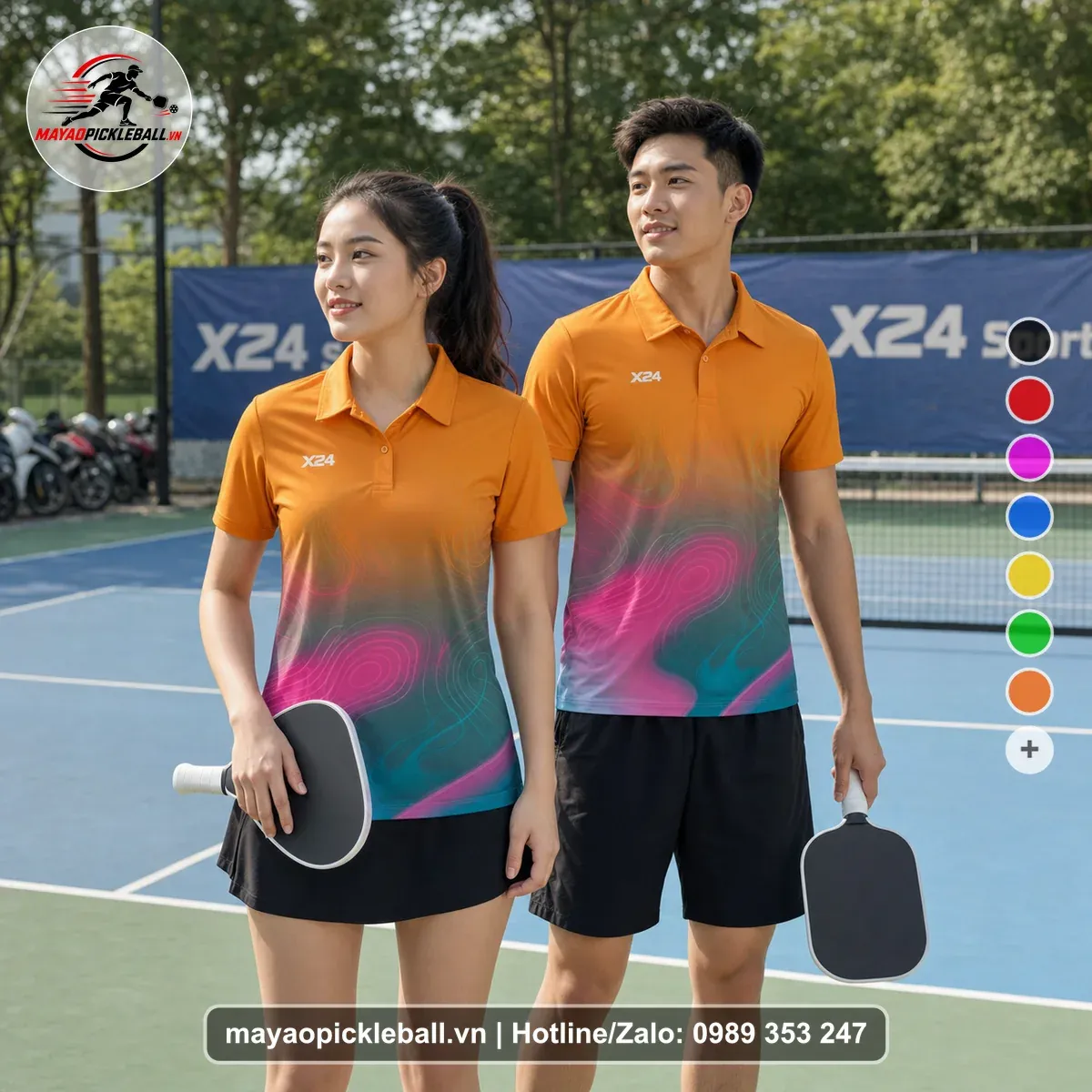 Bộ Quần Áo Pickleball PND-PB-206 Cam