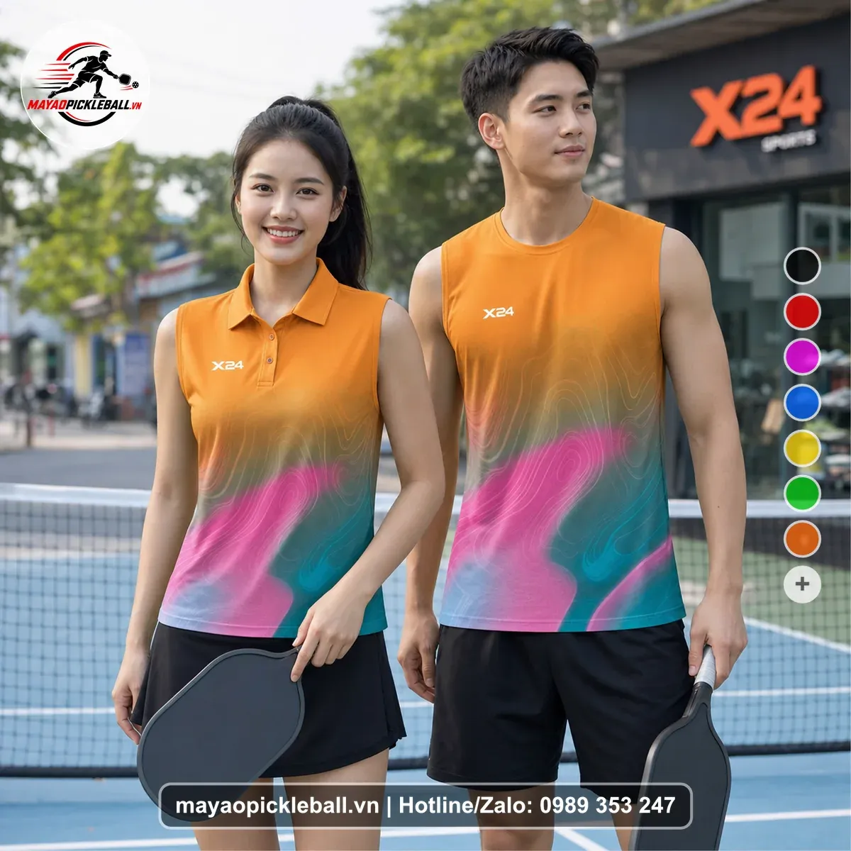 Bộ Quần Áo Pickleball PND-PB-206 Cam