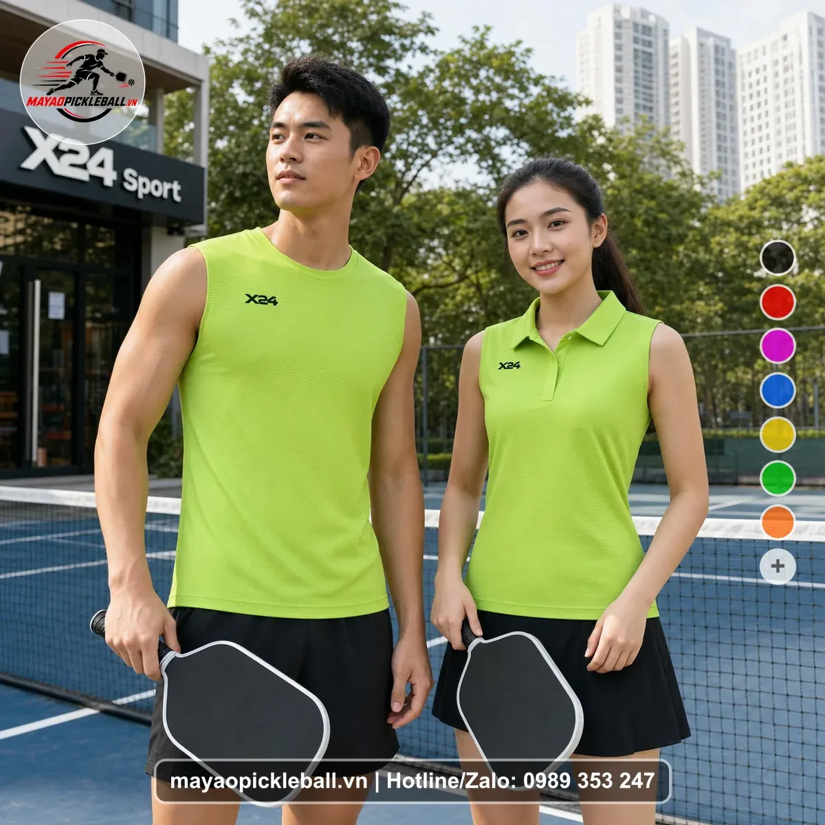 Bộ Quần Áo Pickleball PND-PB-208 Xanh