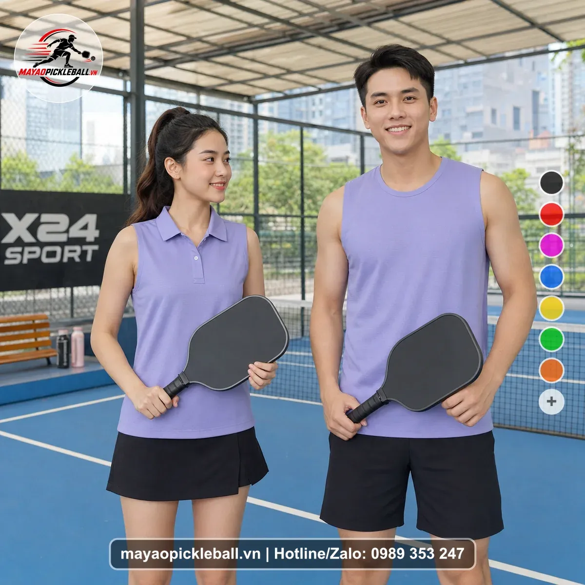 Bộ Quần Áo Pickleball PND-PB-209 Tím