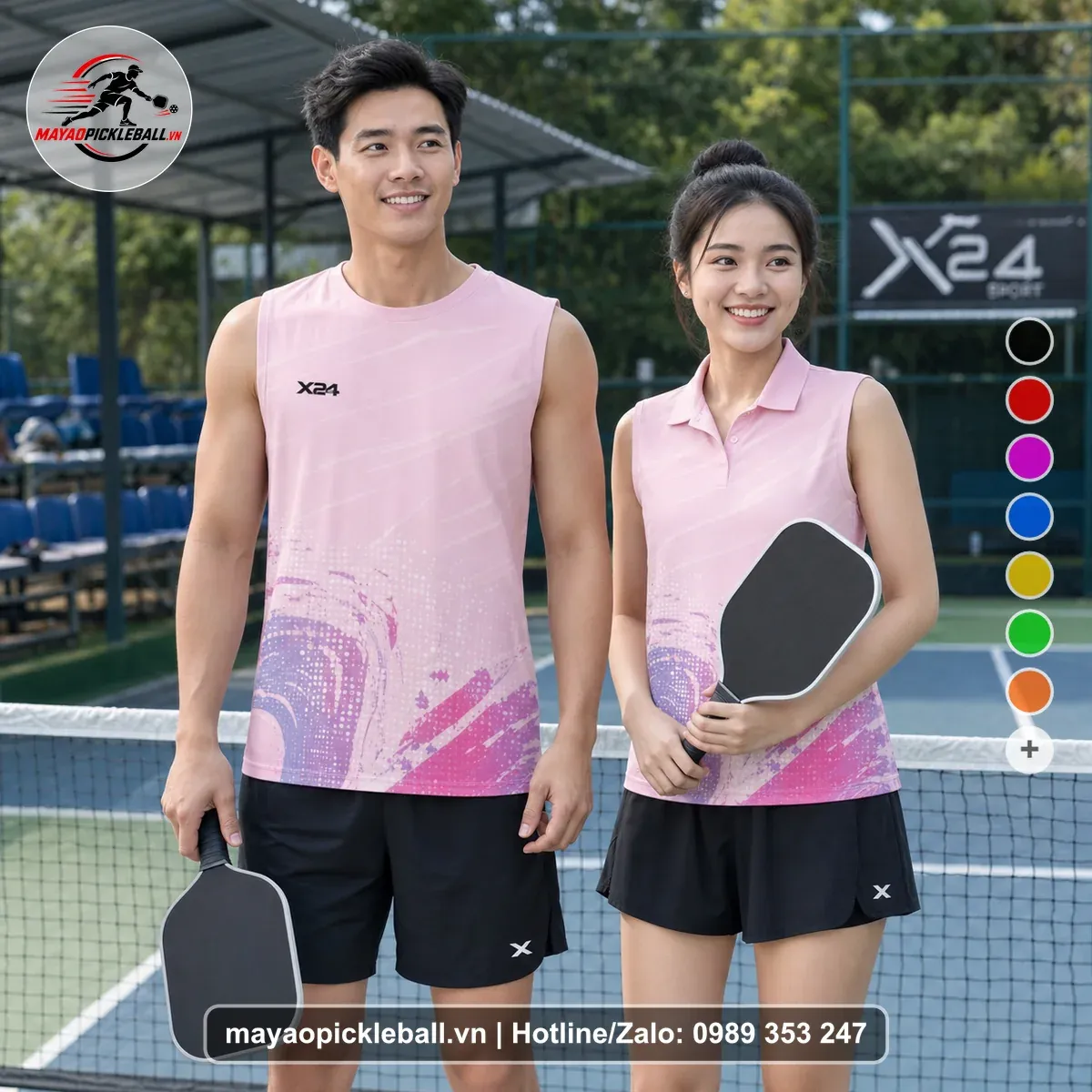 Bộ Quần Áo Pickleball PND-PB-216 Hồng