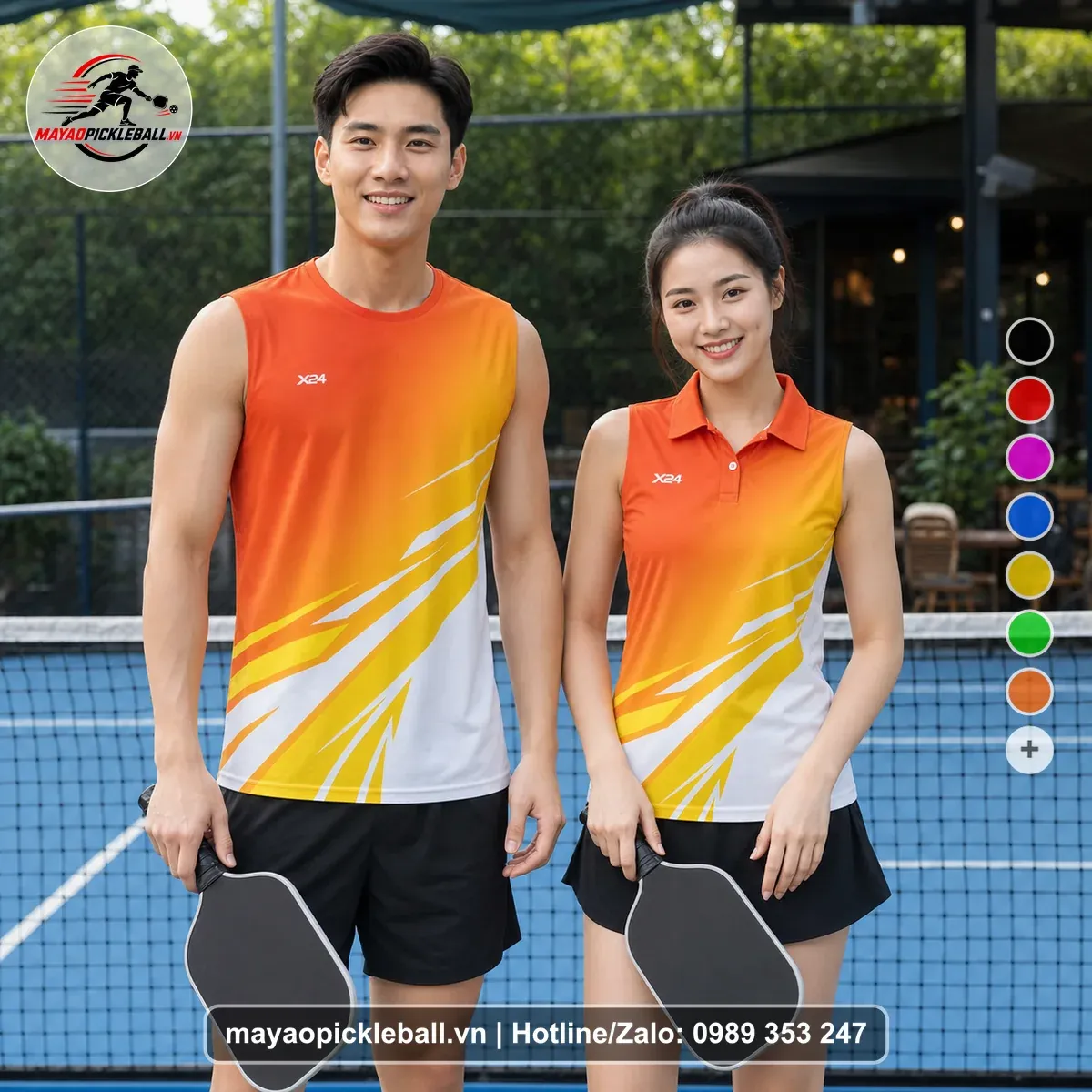 Bộ Quần Áo Pickleball PND-PB-221 Cam