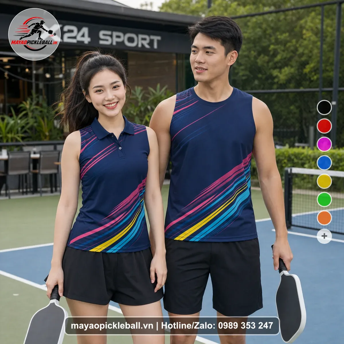 Bộ Quần Áo Pickleball PND-PB-225 Tím