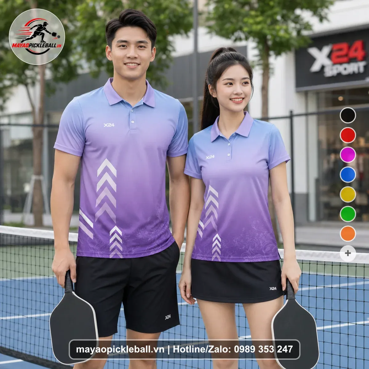 Bộ Quần Áo Pickleball PND-PB-237 Tím