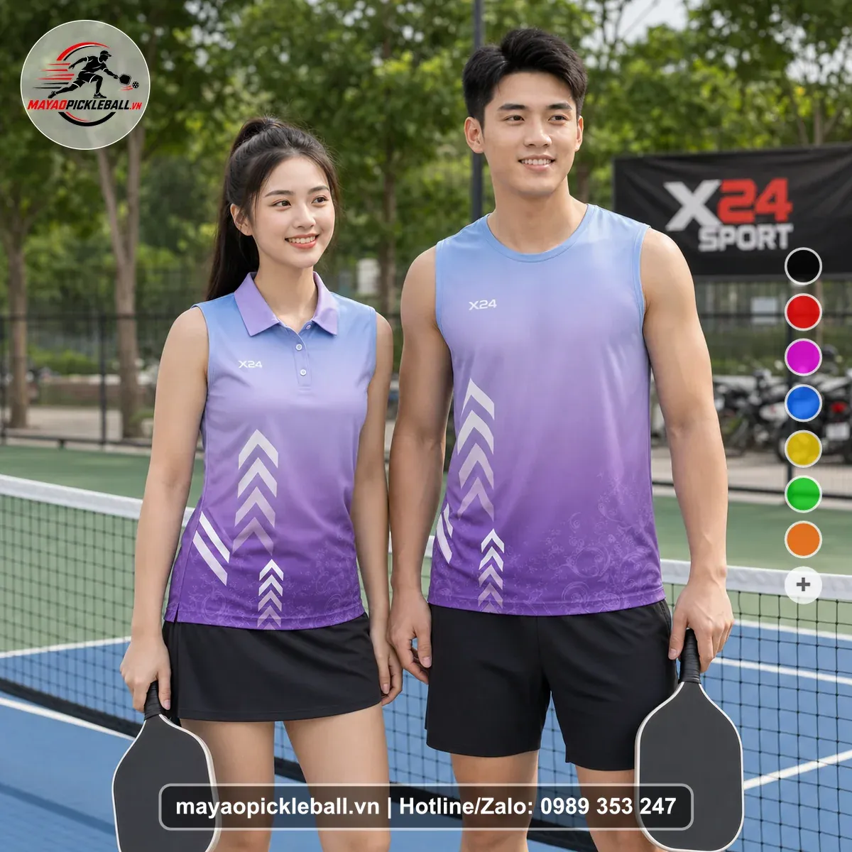 Bộ Quần Áo Pickleball PND-PB-237 Tím