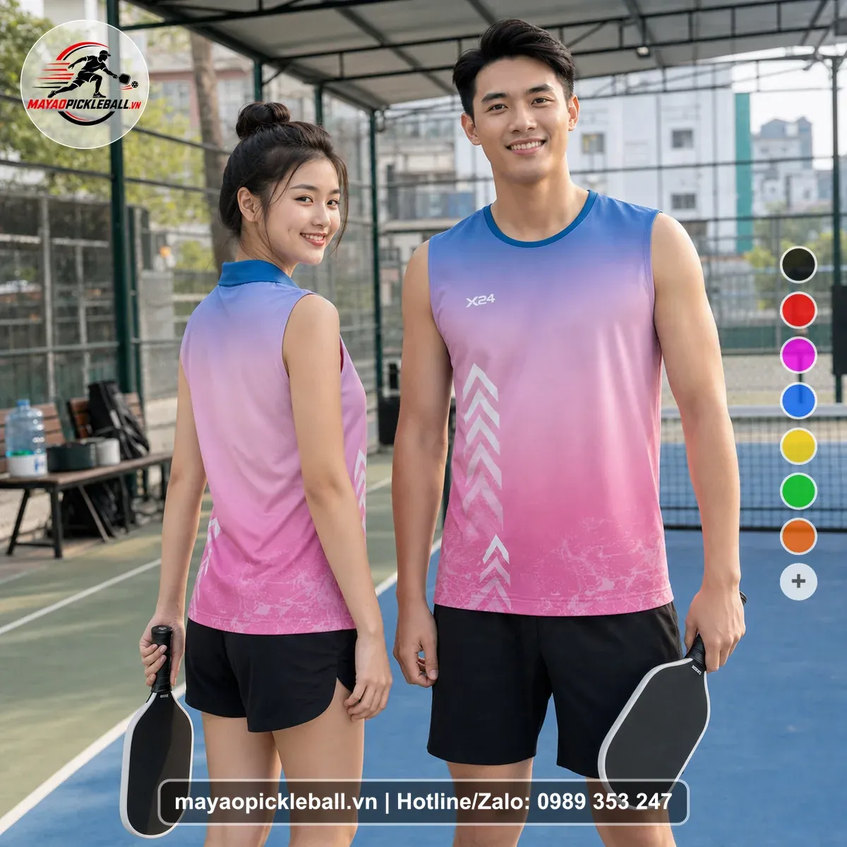 Bộ Quần Áo Pickleball PND-PB-238 Hồng