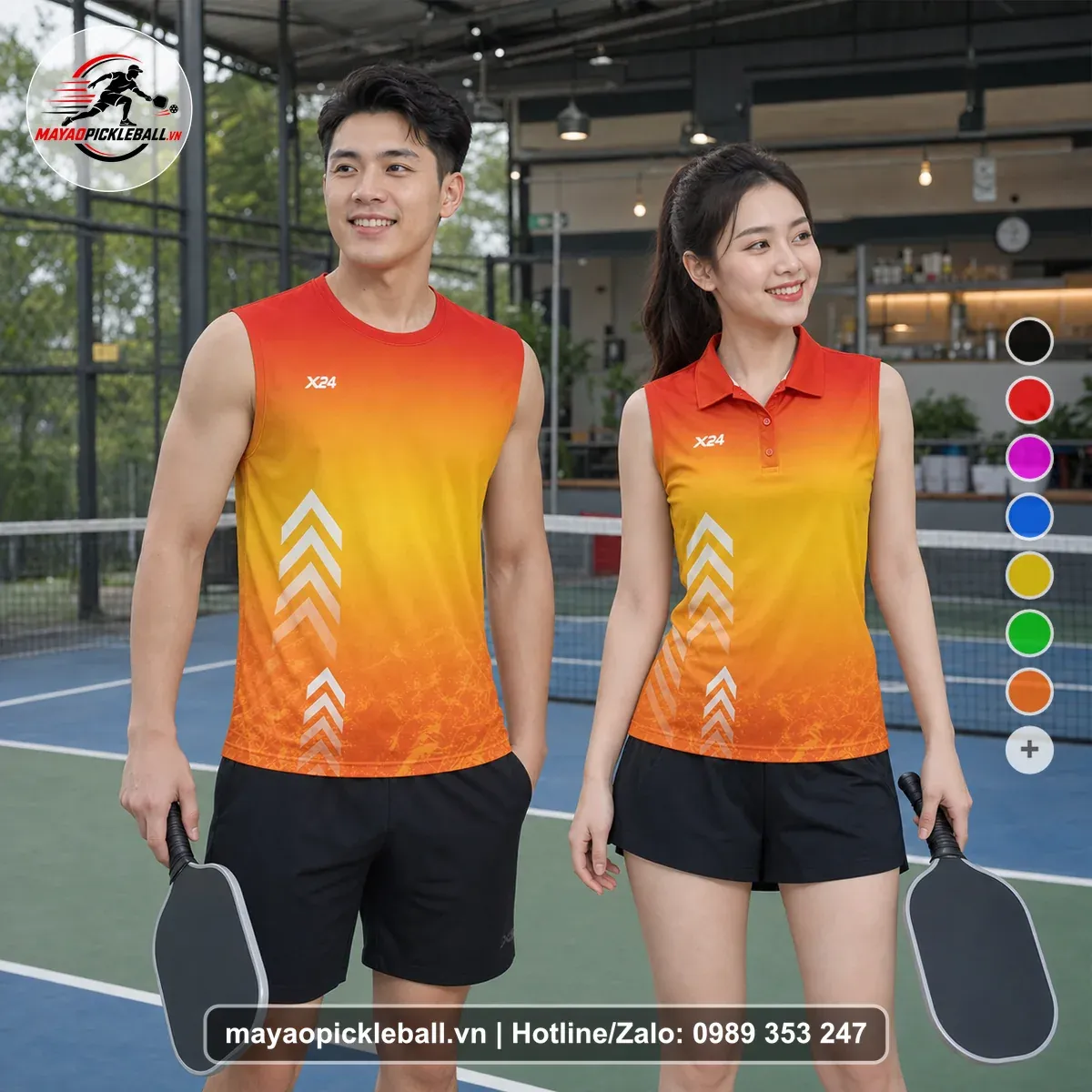 Bộ Quần Áo Pickleball PND-PB-239 Cam