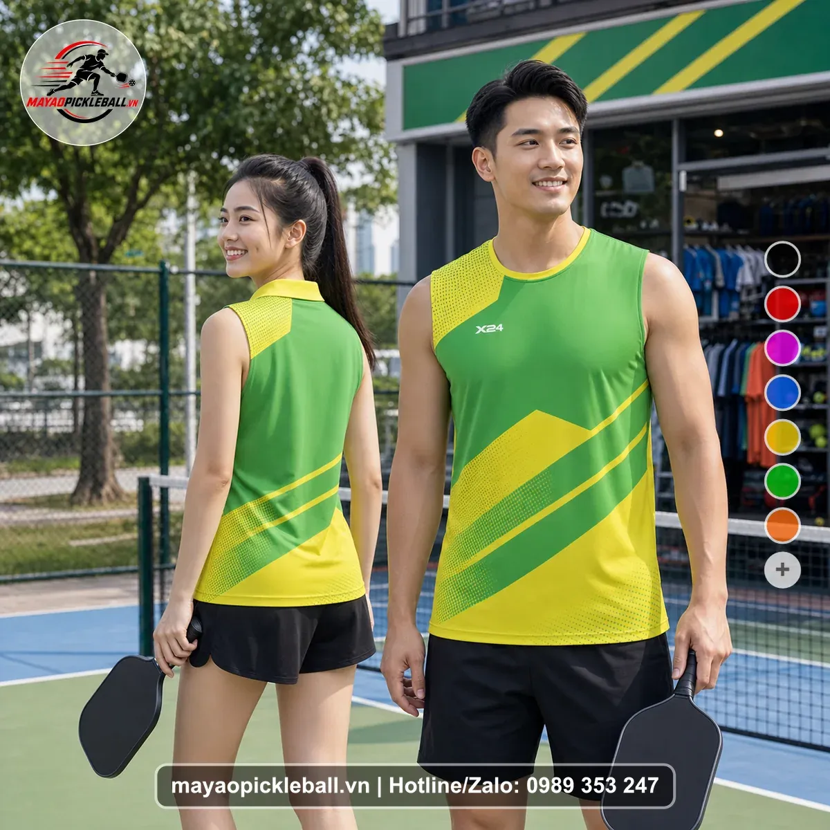 Bộ Quần Áo Pickleball PND-PB-240 Xanh