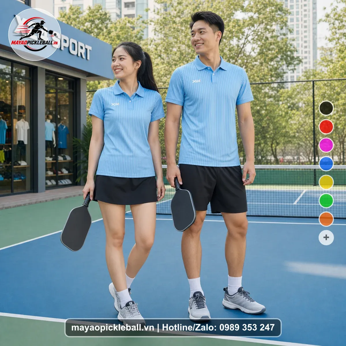 Bộ Quần Áo Pickleball PND-PB-245 Xanh