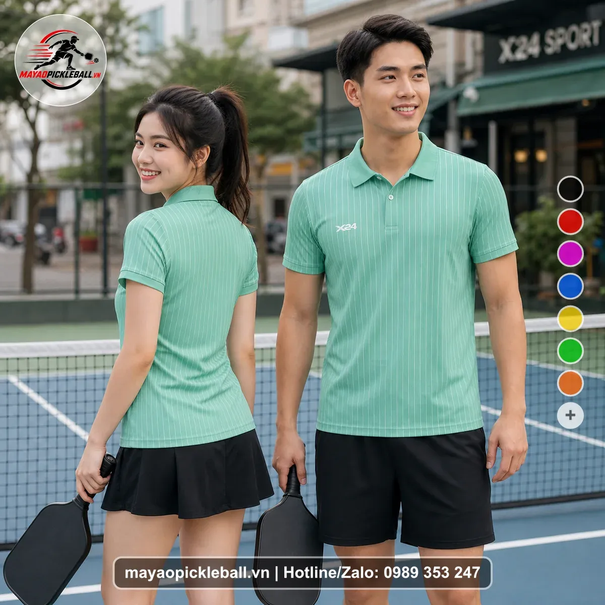 Bộ Quần Áo Pickleball PND-PB-246 Xanh Ngọc Xanh