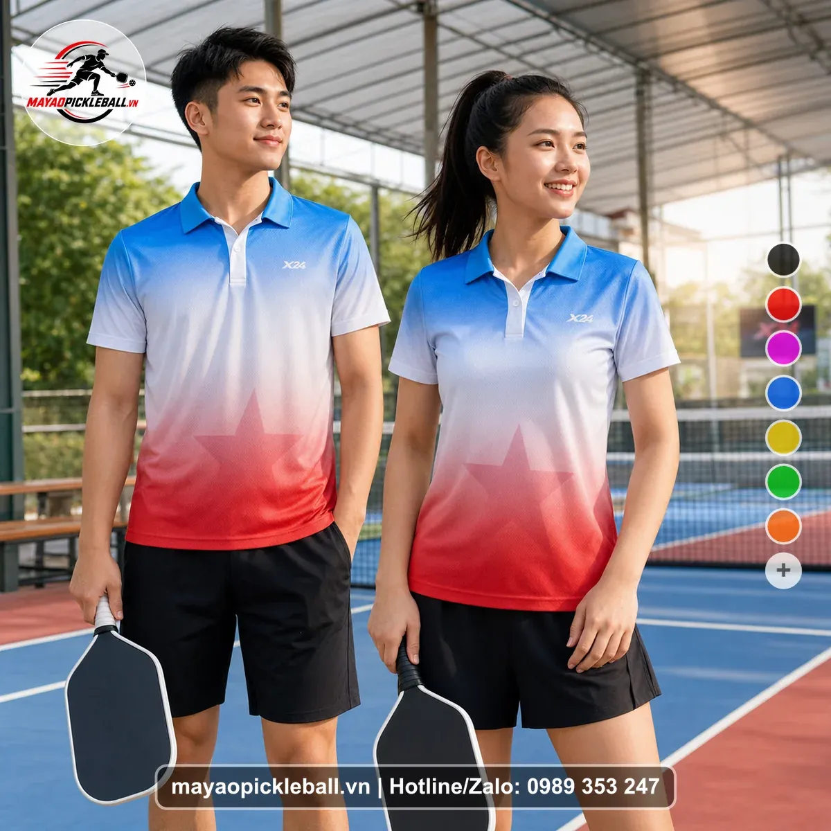Bộ Quần Áo Pickleball PND-PB-279 Hồng Đỏ